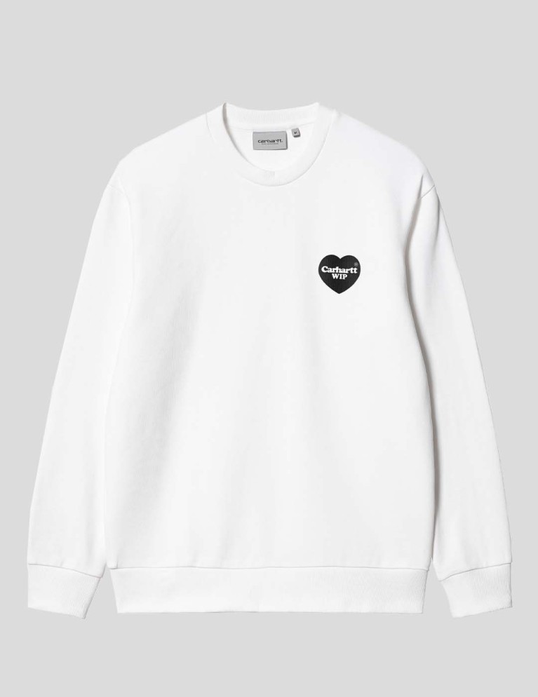Sudadeira CARHARTT WIP heart bandana sweatshirt white/black/stone washed